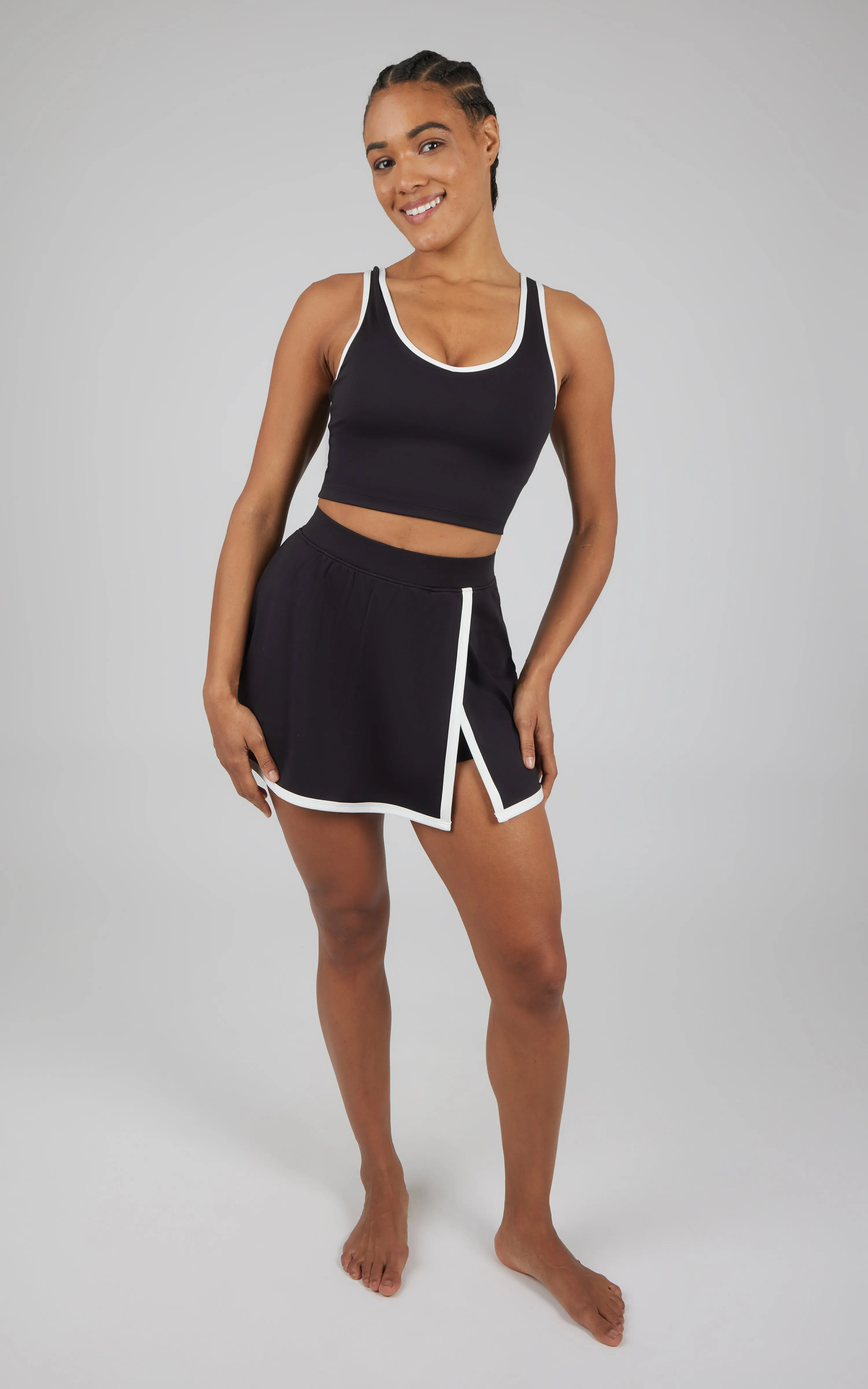 2 PC Lux Tank and Skort Set