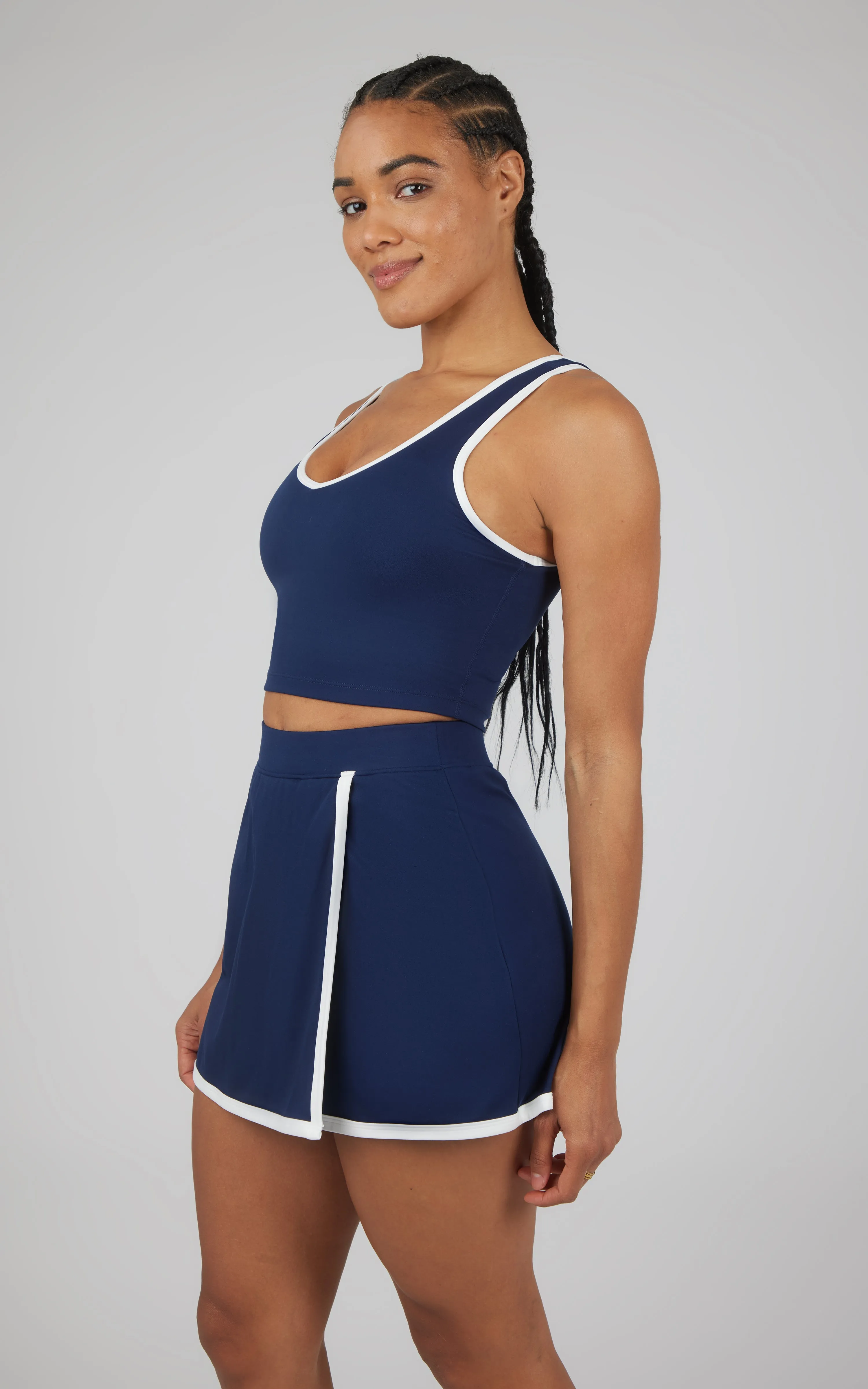 2 PC Lux Tank and Skort Set