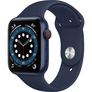 Apple Watch Gen 6 Series 6 Cell 44mm Blue Aluminum - Deep Navy Sport Band 3H308LL/A