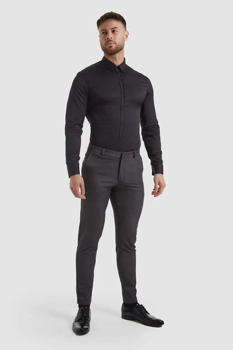 Athletic Fit Essential Pants 2.0 In Charcoal