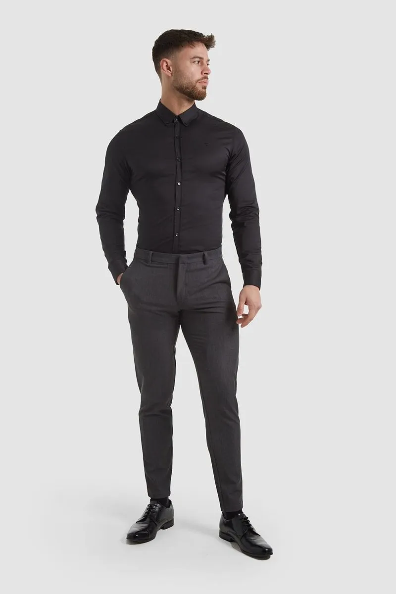 Athletic Fit Essential Pants 2.0 In Charcoal