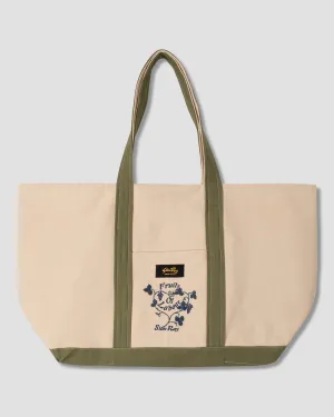 Big Tote (Natural/ Olive Sateen)