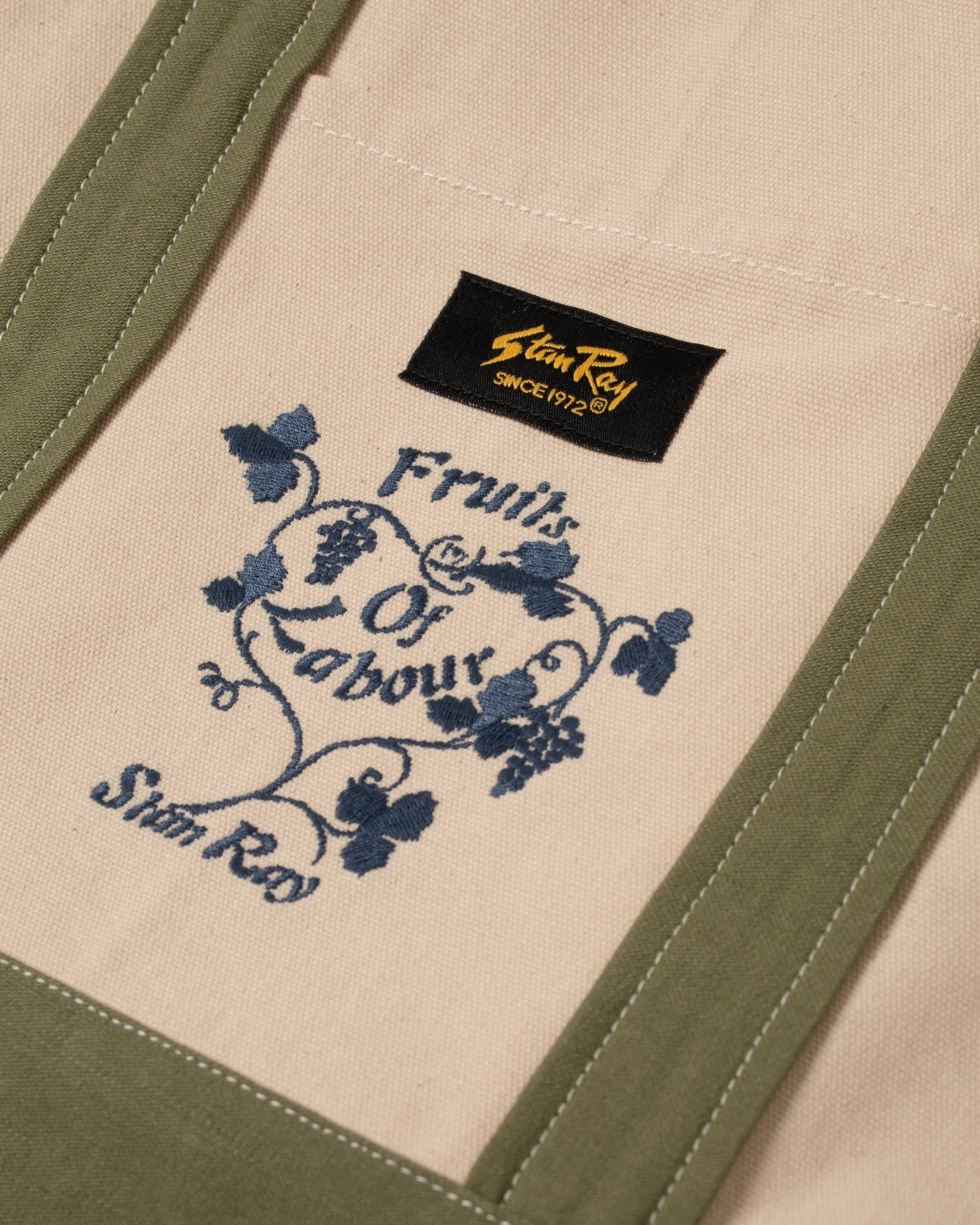Big Tote (Natural/ Olive Sateen)
