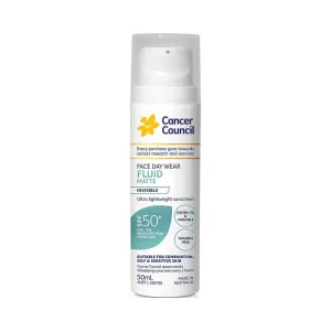 Cancer Council Face Day Wear Fluid Matte Invisible Spf50  50ml