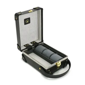 Centenary · 3-Slot Watch Case | Black/Black/Gold