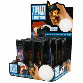 Cigarette Pack Thin Lighter - 16 Pieces Per Retail Ready Display 21806