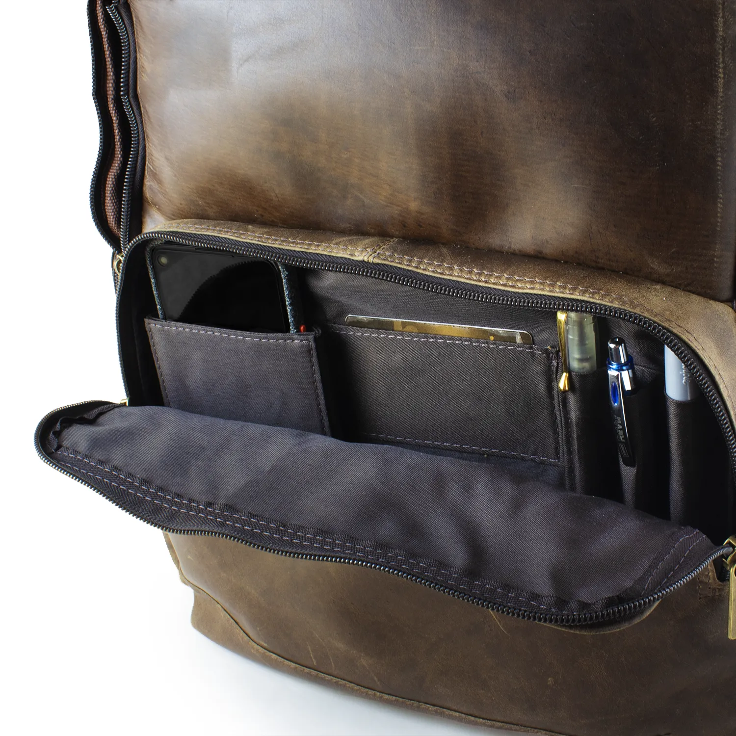 DayTrekr Bomber Jacket Distressed Leather Backpack
