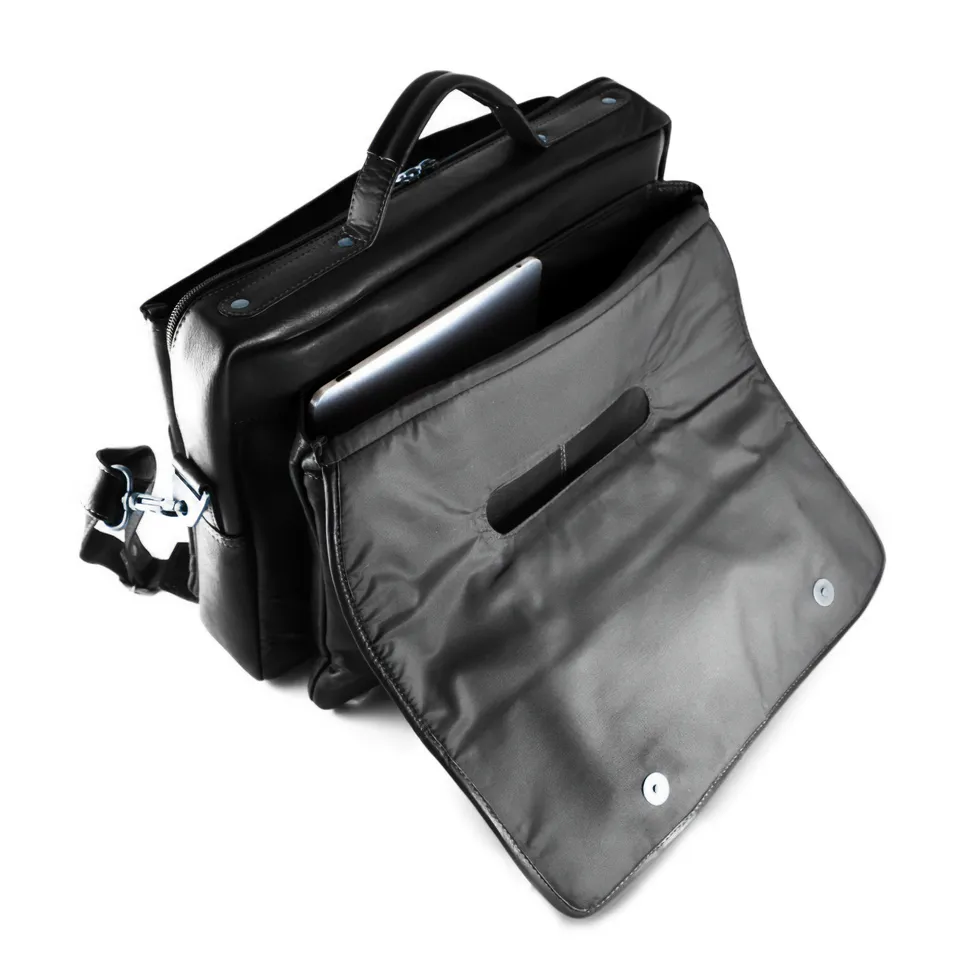 DayTrekr Flap Leather Laptop Brief