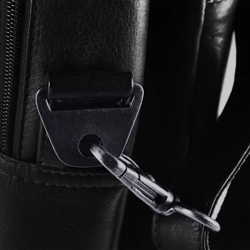 DayTrekr Flap Leather Laptop Brief
