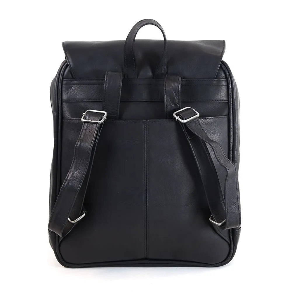 DayTrekr Leather Slim Flap over Backpack