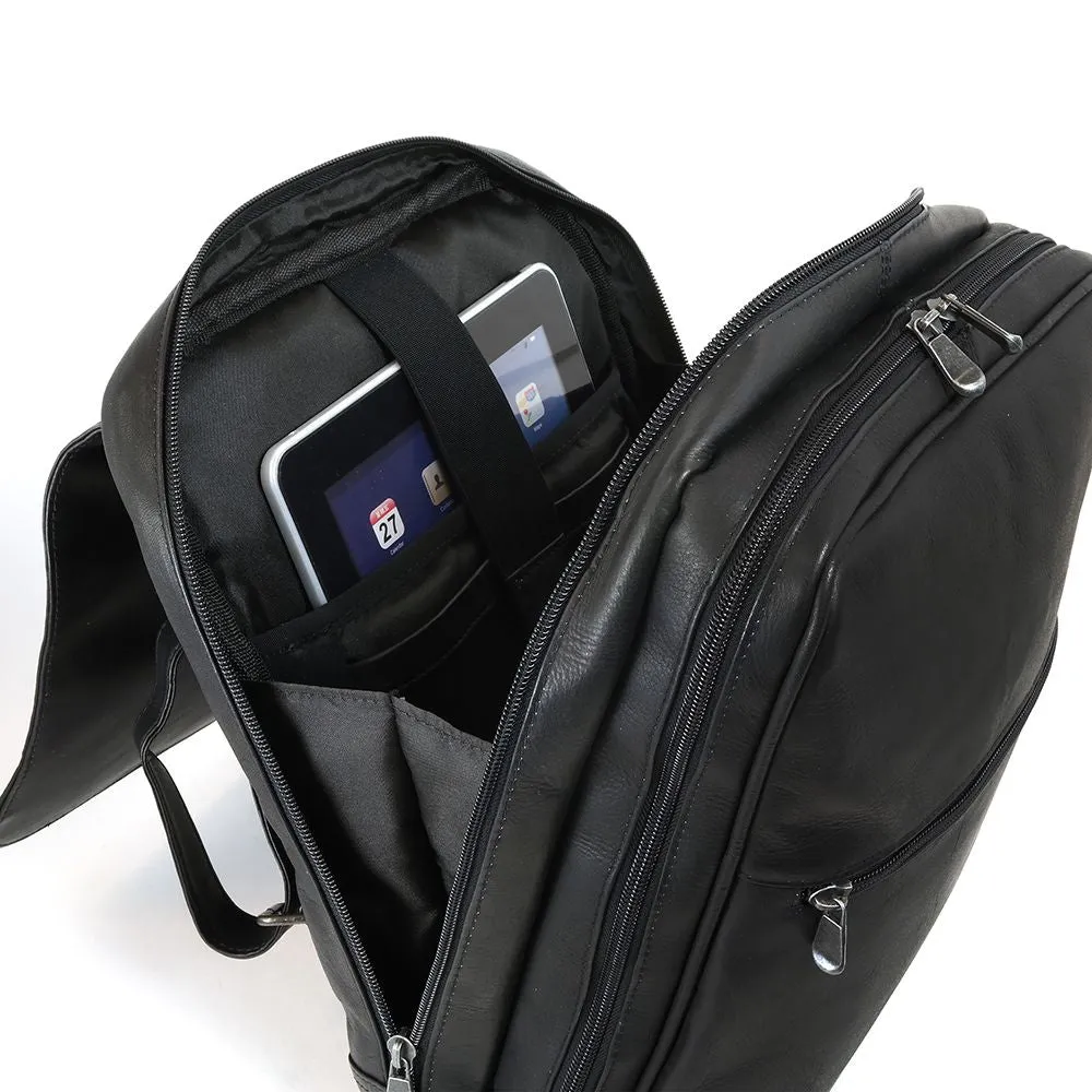 DayTrekr Leather Slim Flap over Backpack