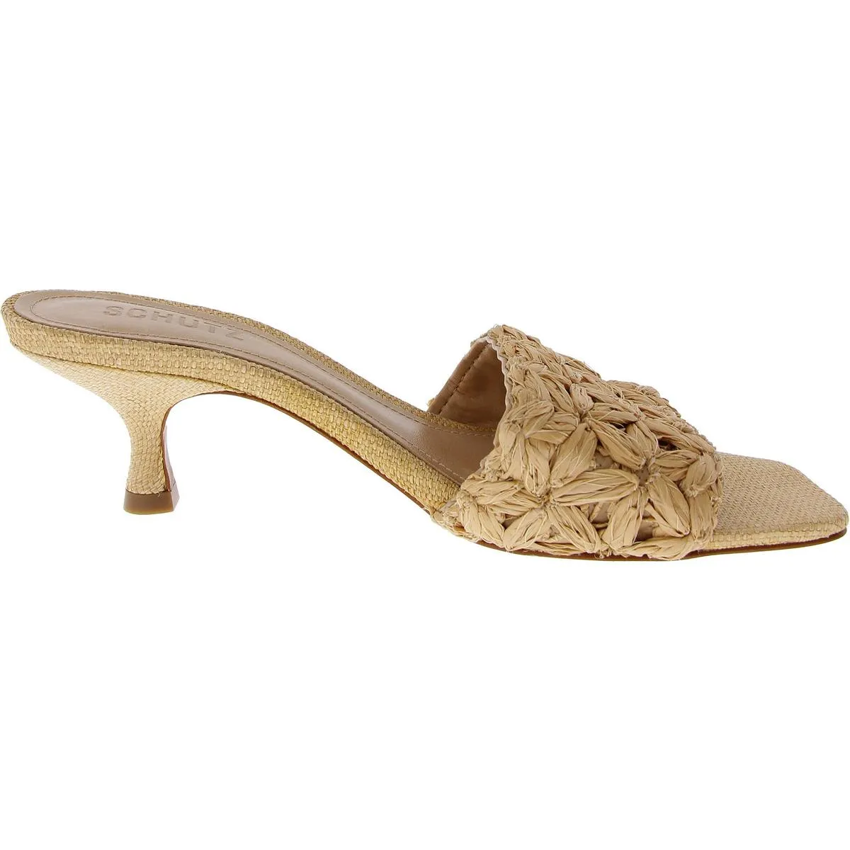 Delathia Womens Slip On Square Toe Mule Sandals