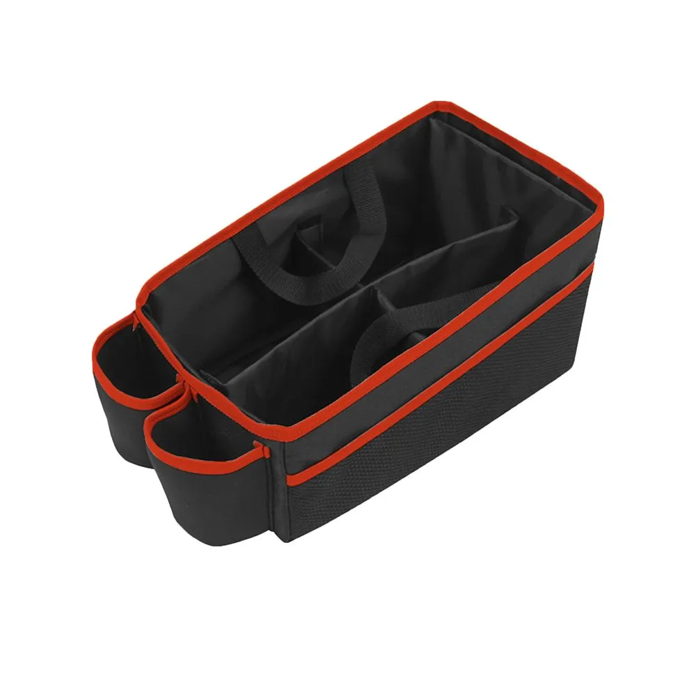 E-Z Travel Multi-Use Tote Car Organizer with Cup Holders Red