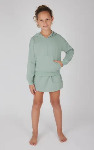 Girls 2 PC Terry Brushed Hoodie and Cargo Skort