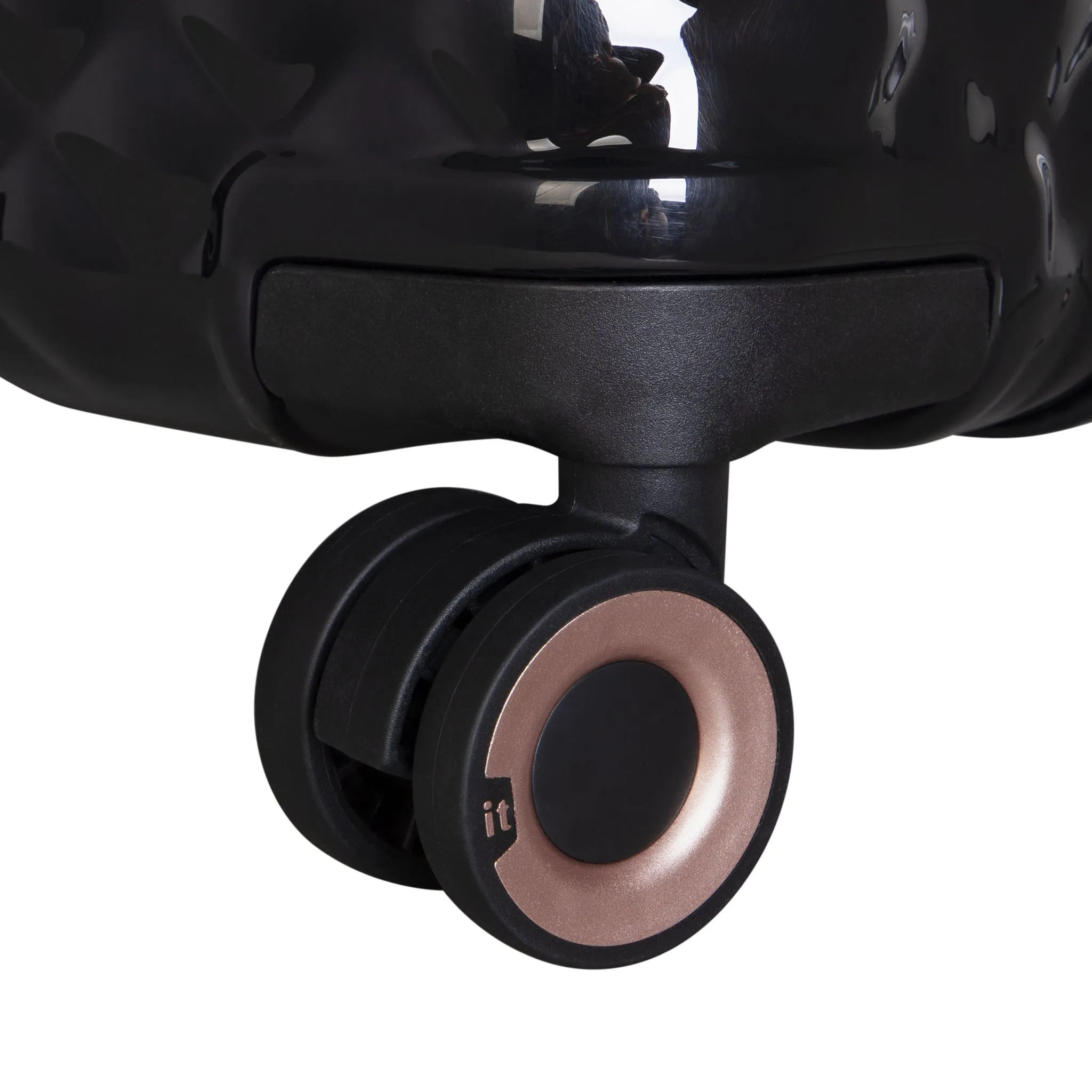 Glitzy 27" Hardside Checked 8 Wheel Expandable Spinner (Black)