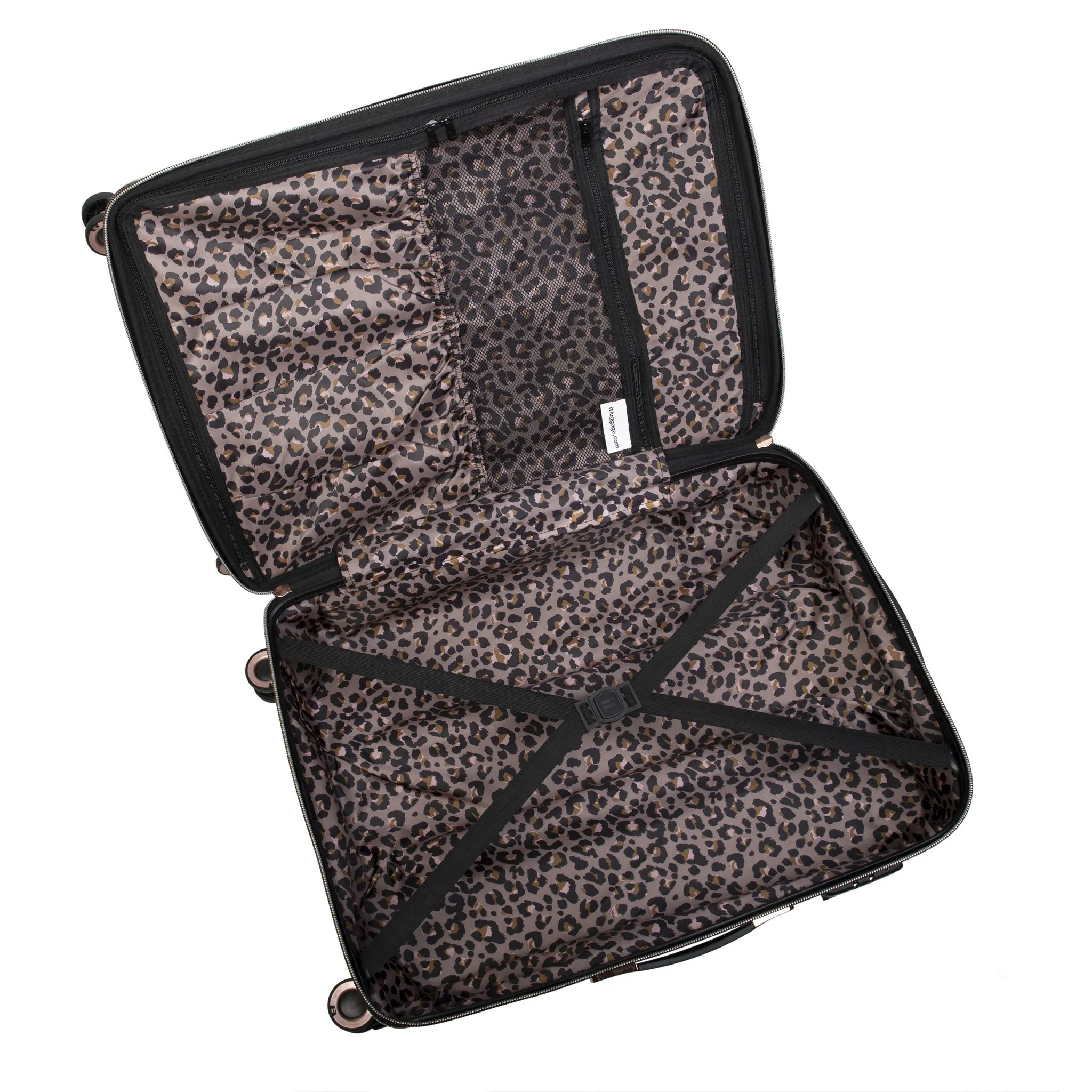 Glitzy 27" Hardside Checked 8 Wheel Expandable Spinner (Black)