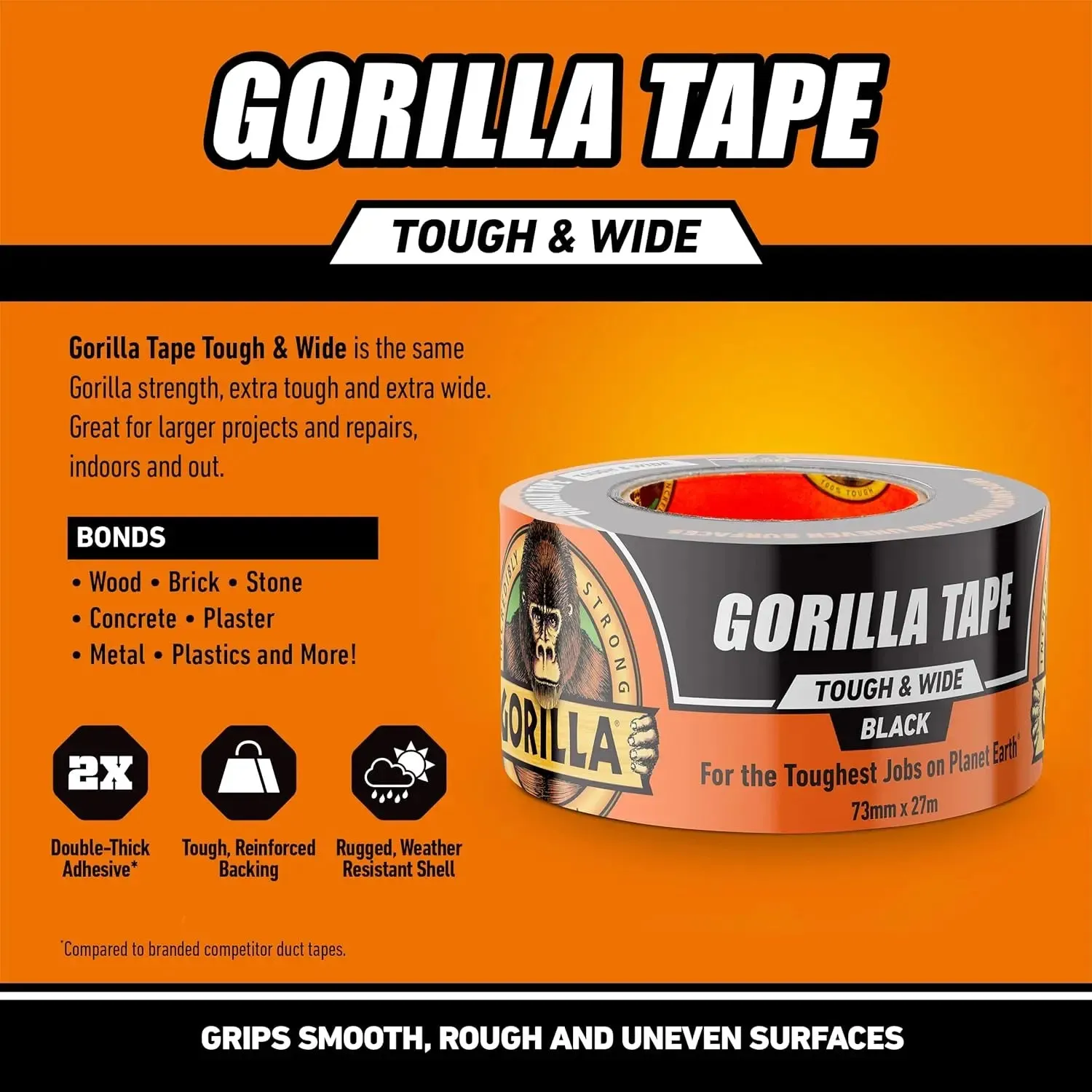 Gorilla 6003001 - ToughNWide Tape 30yds