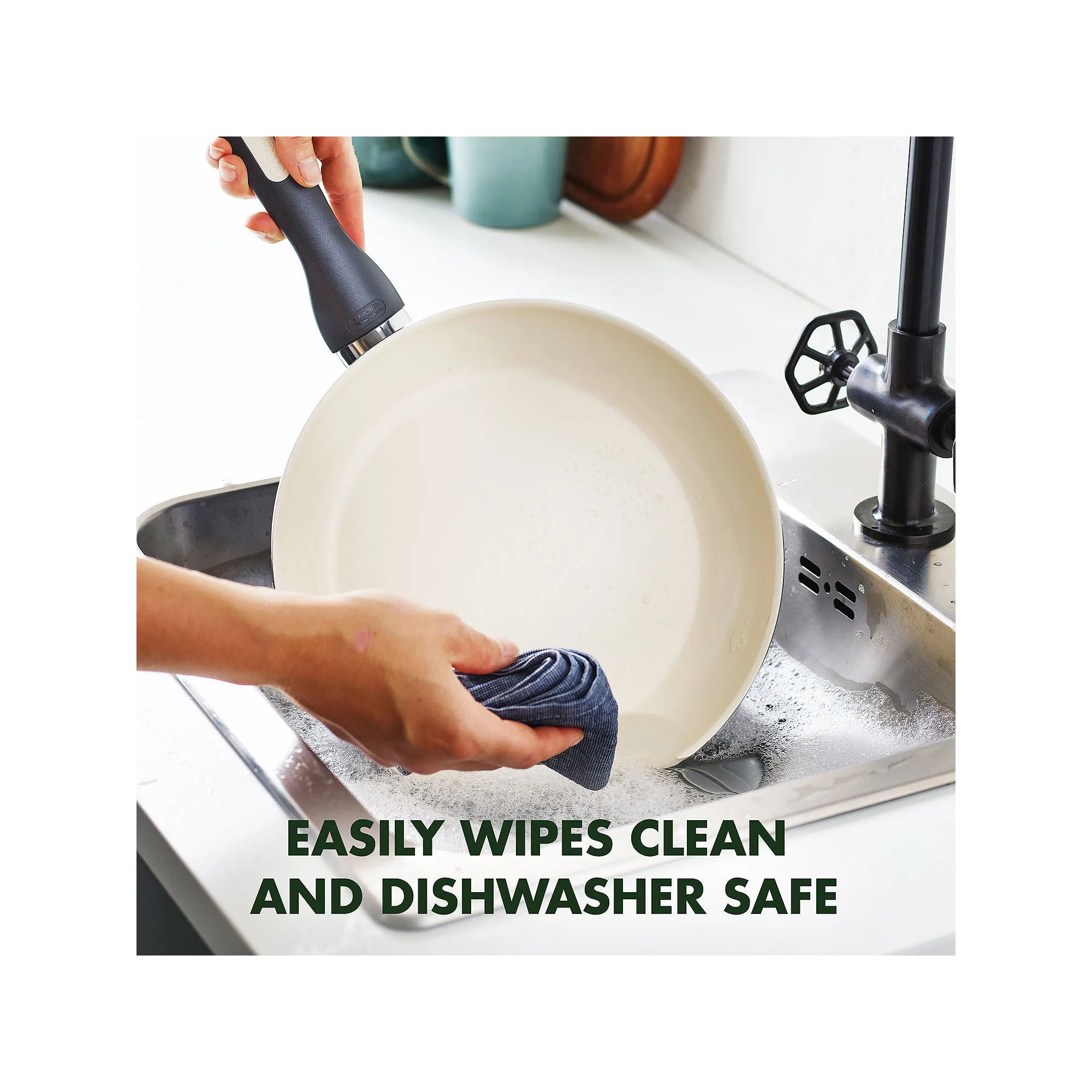 GreenPan CC002639-001 Rio Ceramic Nonstick 16-Piece Set, Black