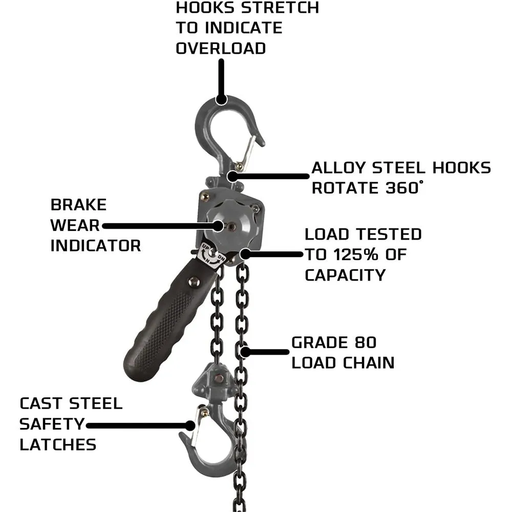JET 287101 JLP-025A-10 1/4 Ton 10 ft Lift Mini Puller