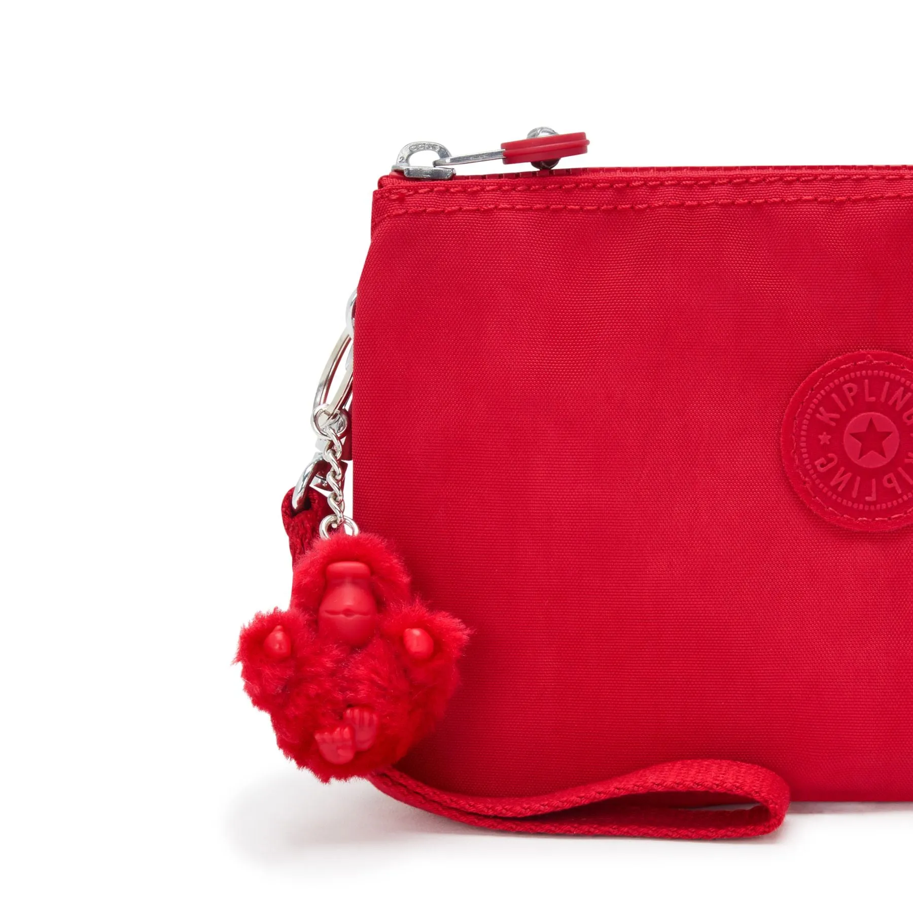 Kipling Creativity XL Extra Large Nylon Wristlet Cherry Tonal