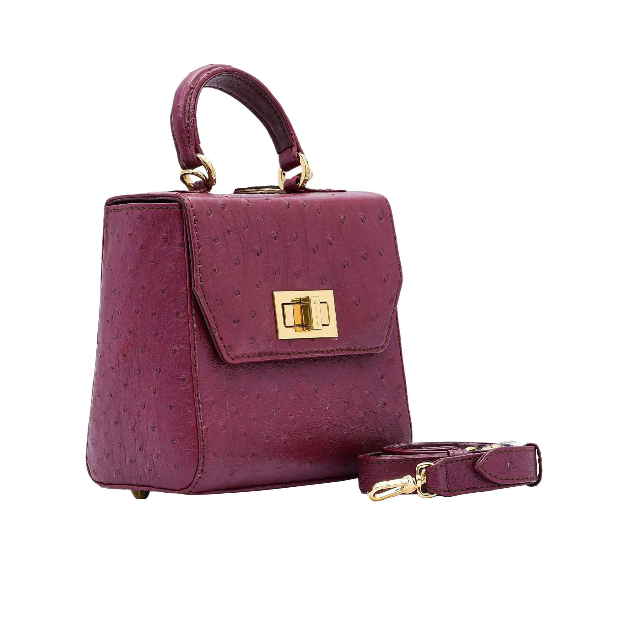 Kyra Women's Luna Square Burgundy Hand Bag