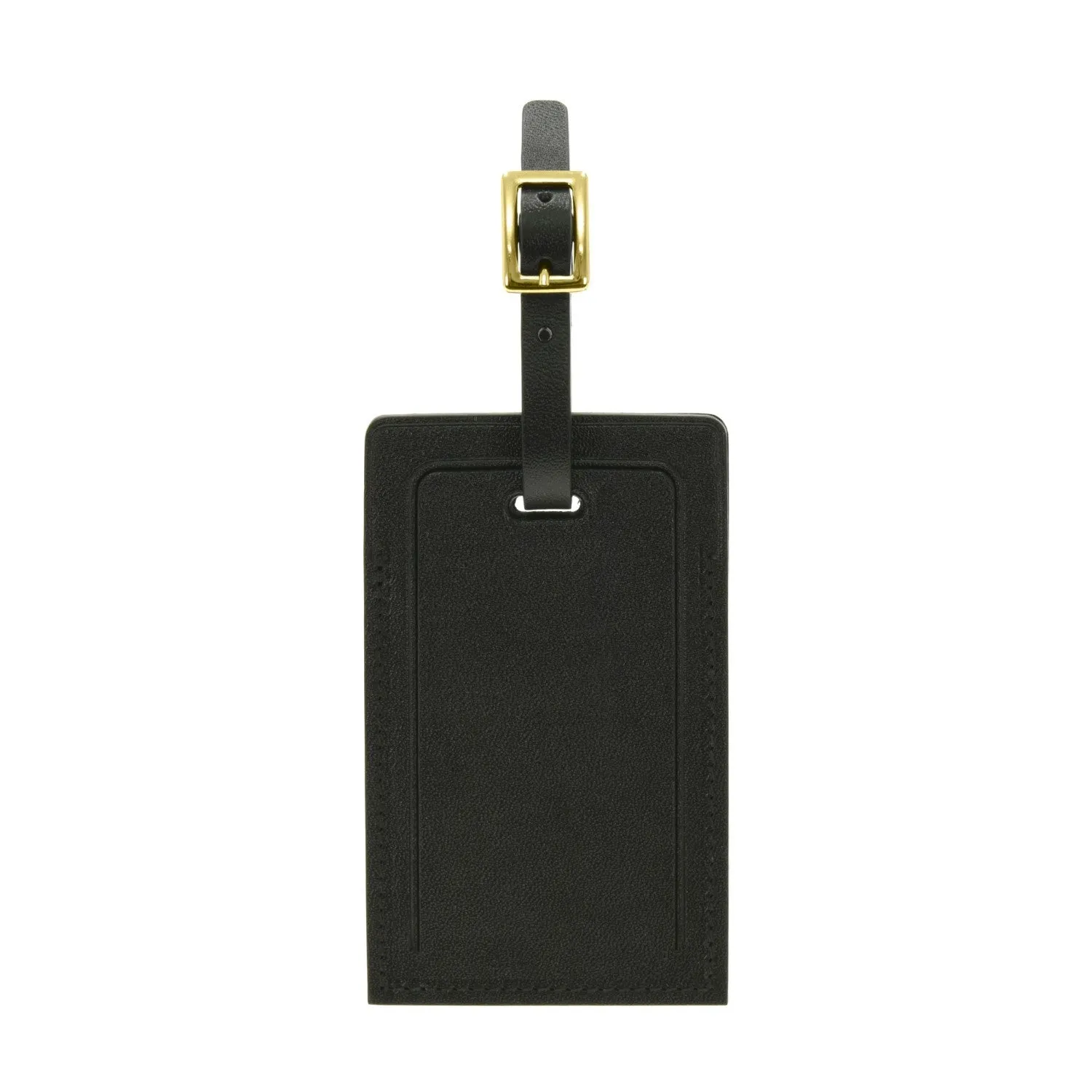 Luggage Tag | Black/Brass