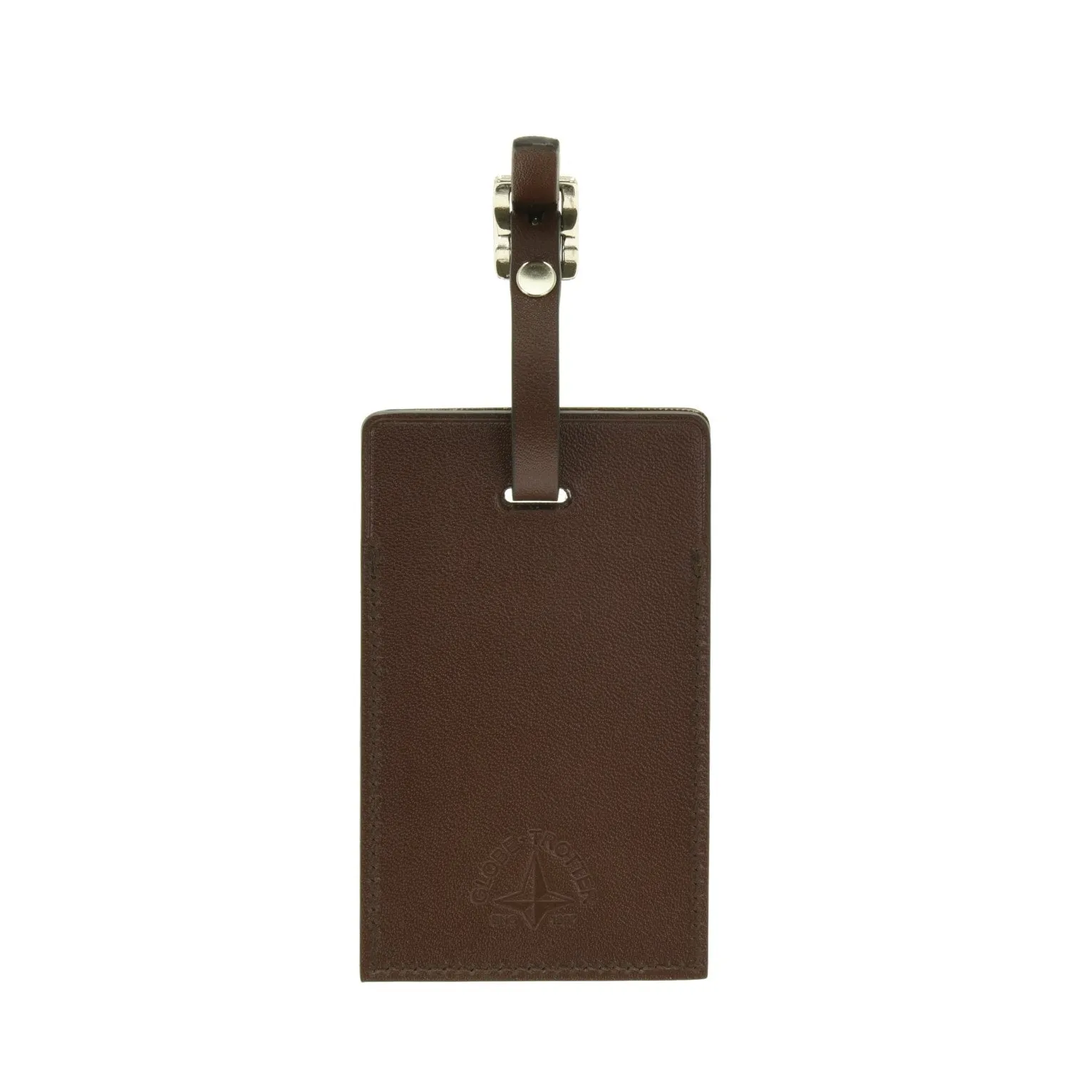 Luggage Tag | Brown/Chrome