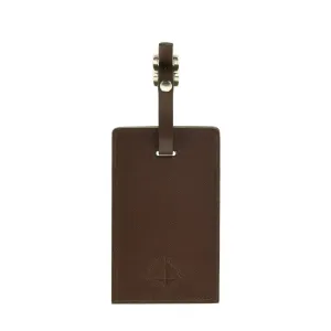 Luggage Tag | Brown/Chrome