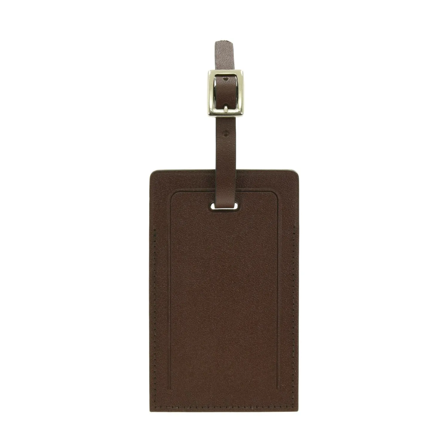 Luggage Tag | Brown/Chrome