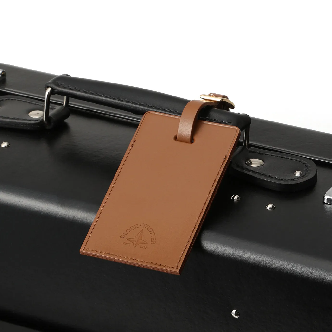 Luggage Tag | Caramel/Chrome