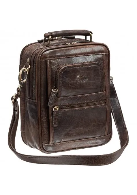 Mancini ARIZONA Large Unisex Bag with Zippered Rear Organizer