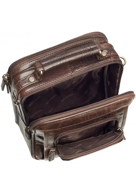 Mancini ARIZONA Large Unisex Bag with Zippered Rear Organizer