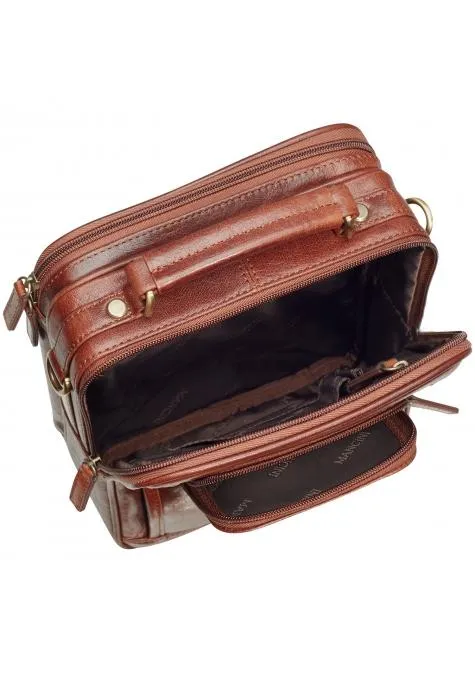 Mancini ARIZONA Large Unisex Bag with Zippered Rear Organizer