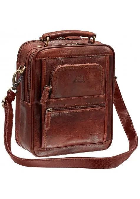 Mancini ARIZONA Large Unisex Bag with Zippered Rear Organizer