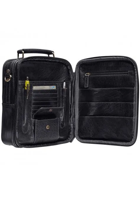 Mancini ARIZONA Large Unisex Bag with Zippered Rear Organizer