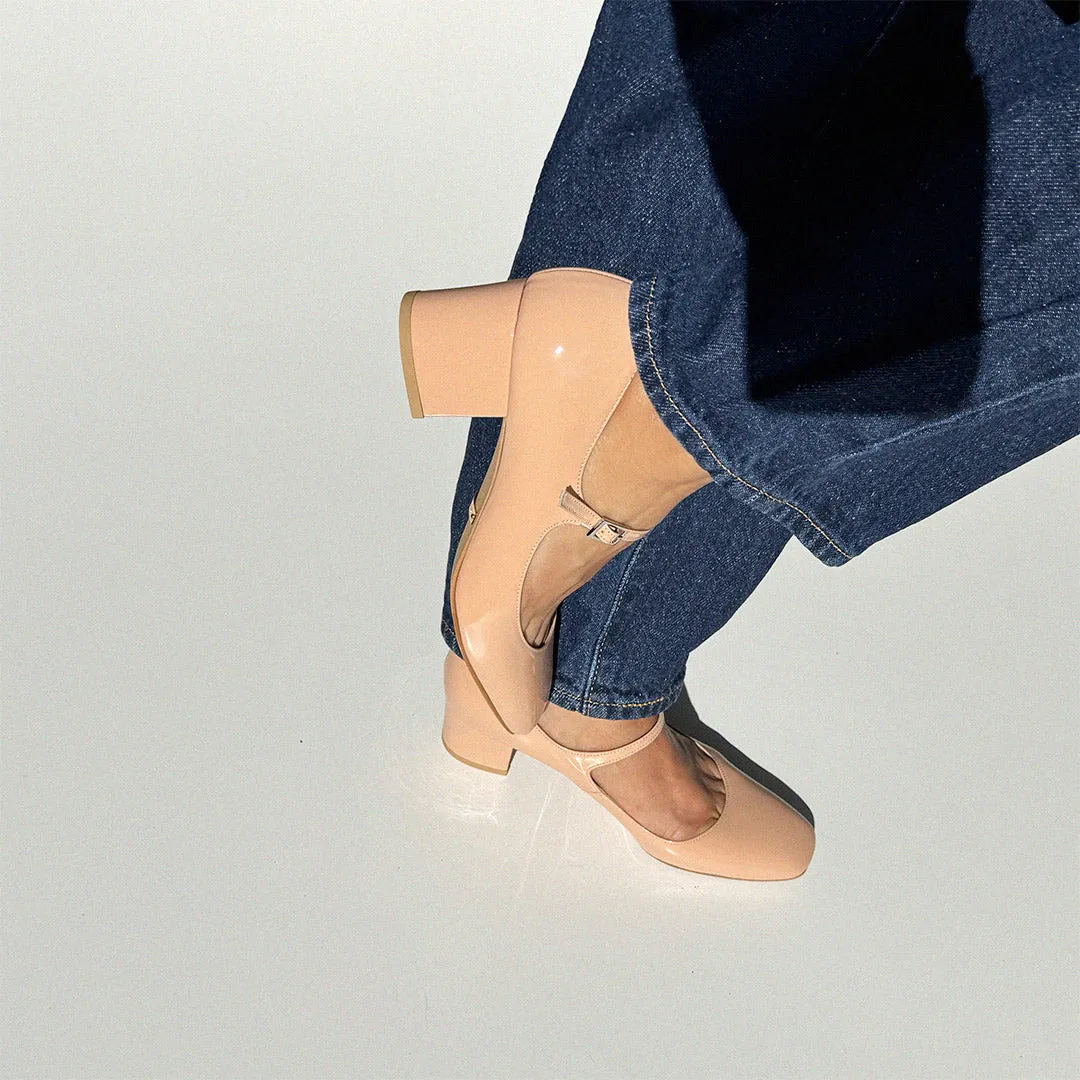 NANCY - patent mary jane pumps