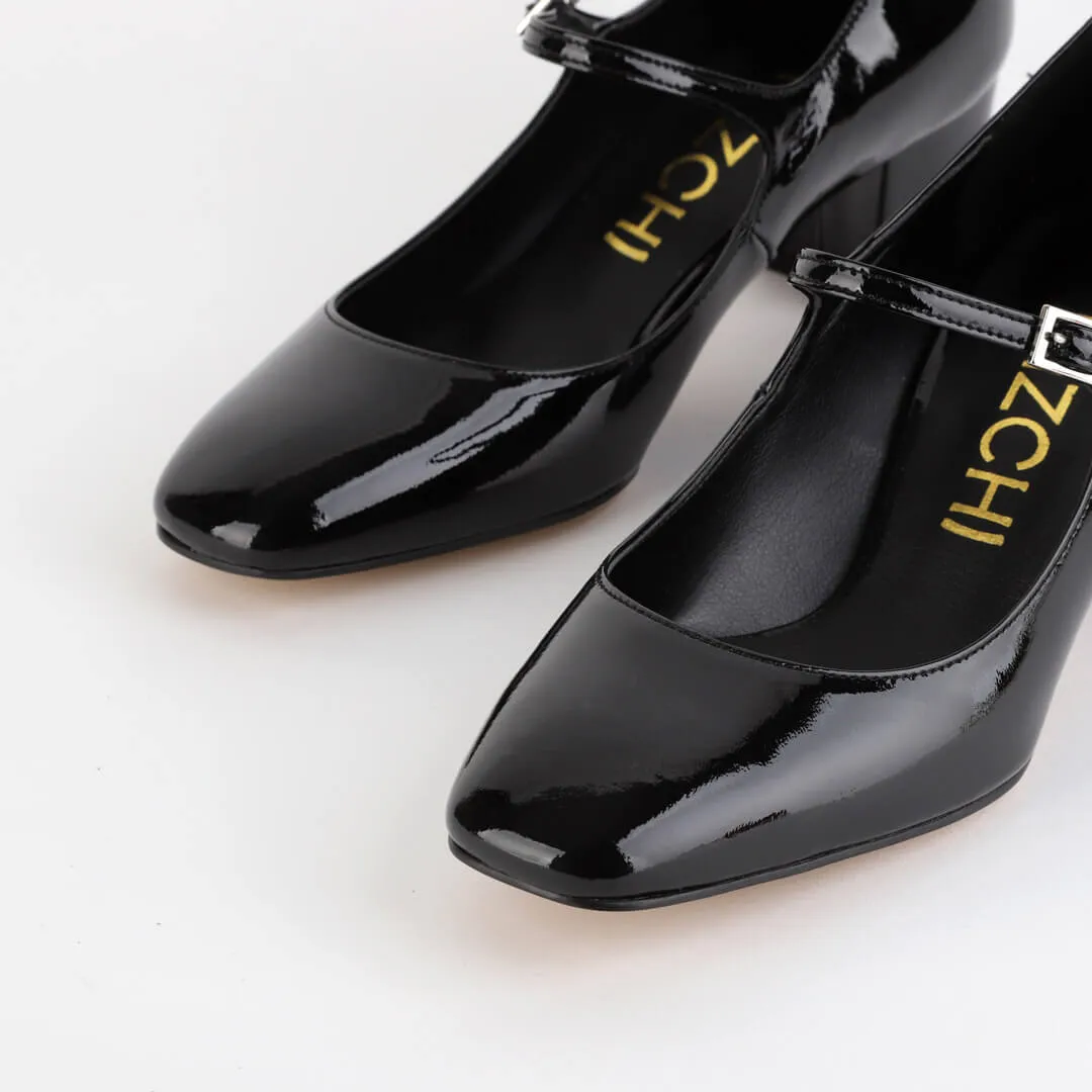 NANCY - patent mary jane pumps