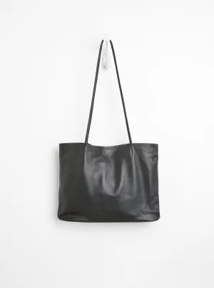 Narrow Oval Tote Black