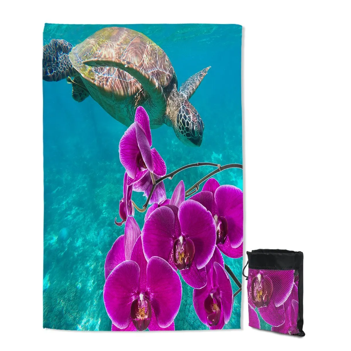 Ocean Orchids Sand Free Towel