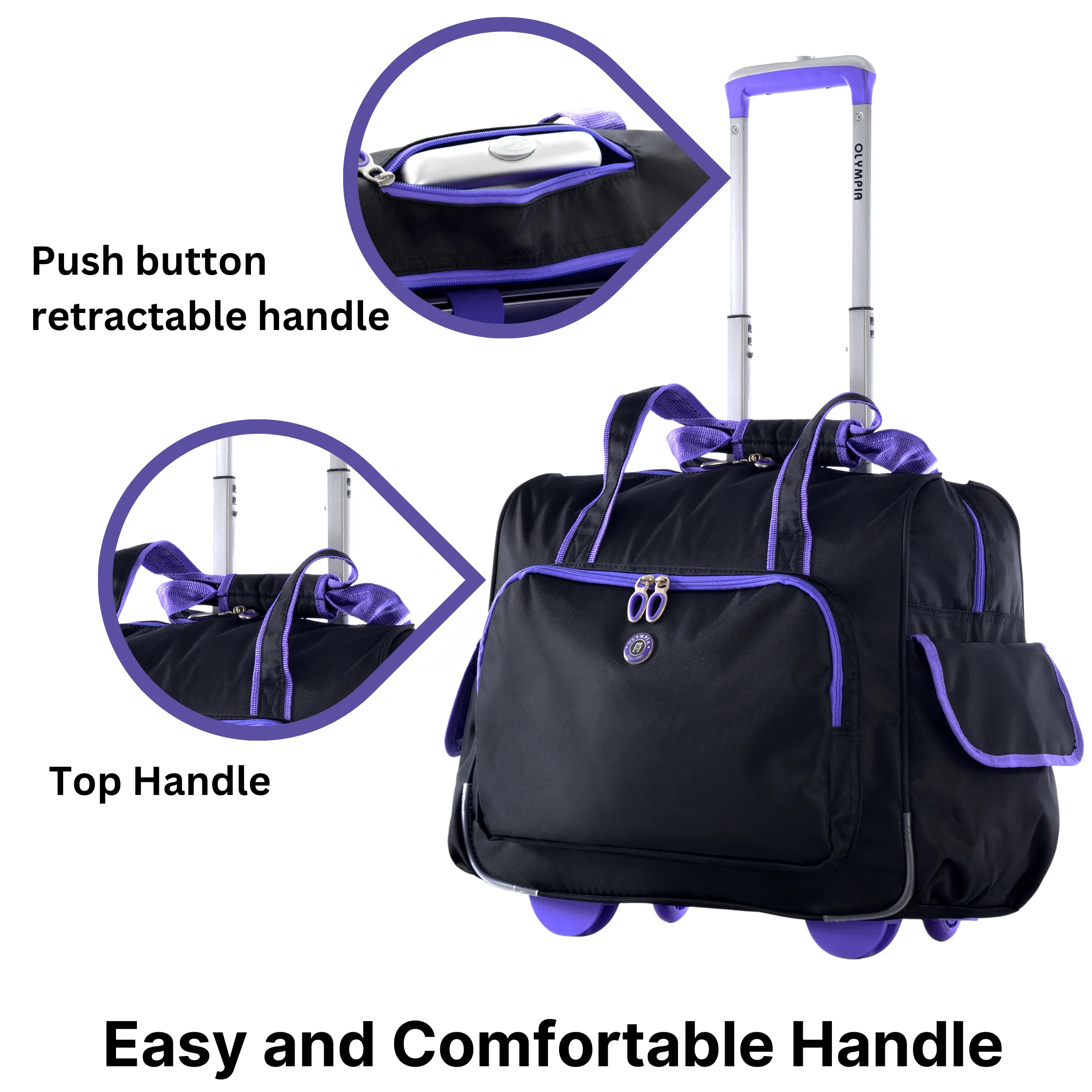 Olympia Rave Rolling Overnighter Tote