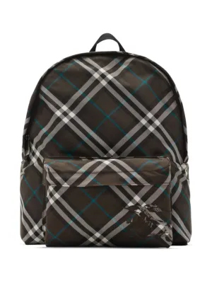 Plaid Patterned Backpack