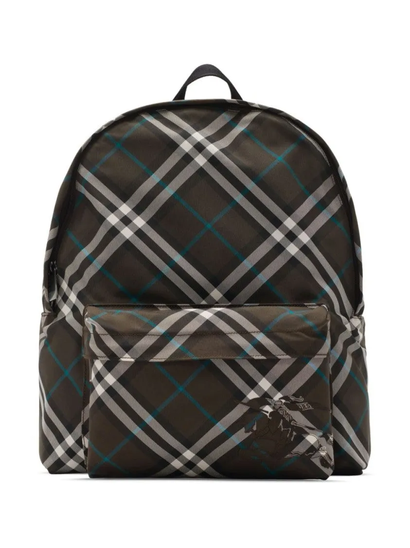 Plaid Patterned Backpack