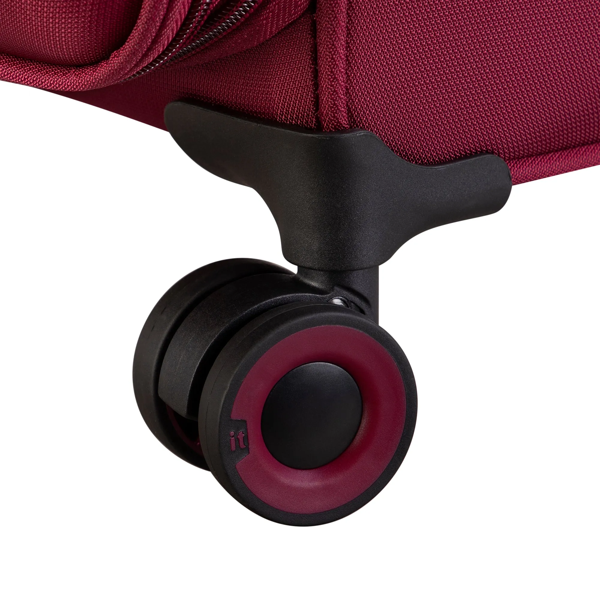 Precursor 3 Piece Softside 8 Wheel Expandable Spinner Set (Dark Red)