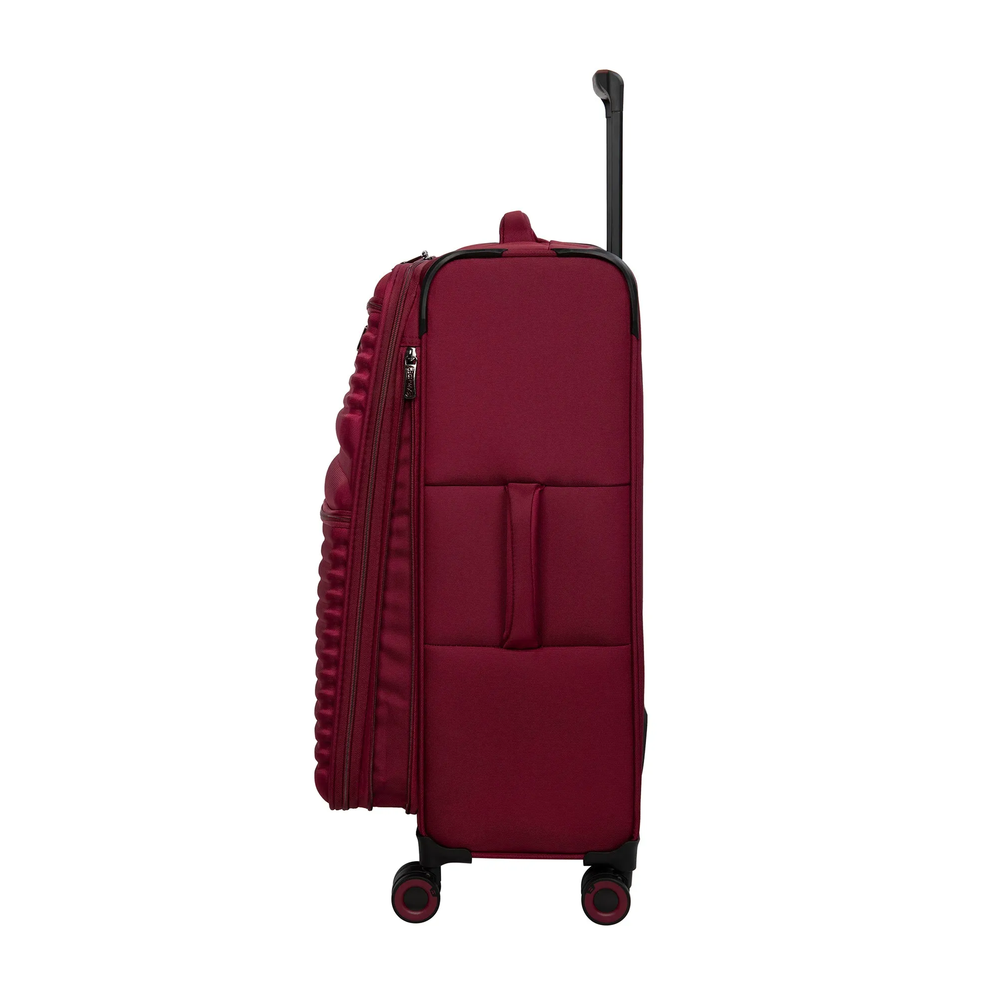 Precursor 3 Piece Softside 8 Wheel Expandable Spinner Set (Dark Red)