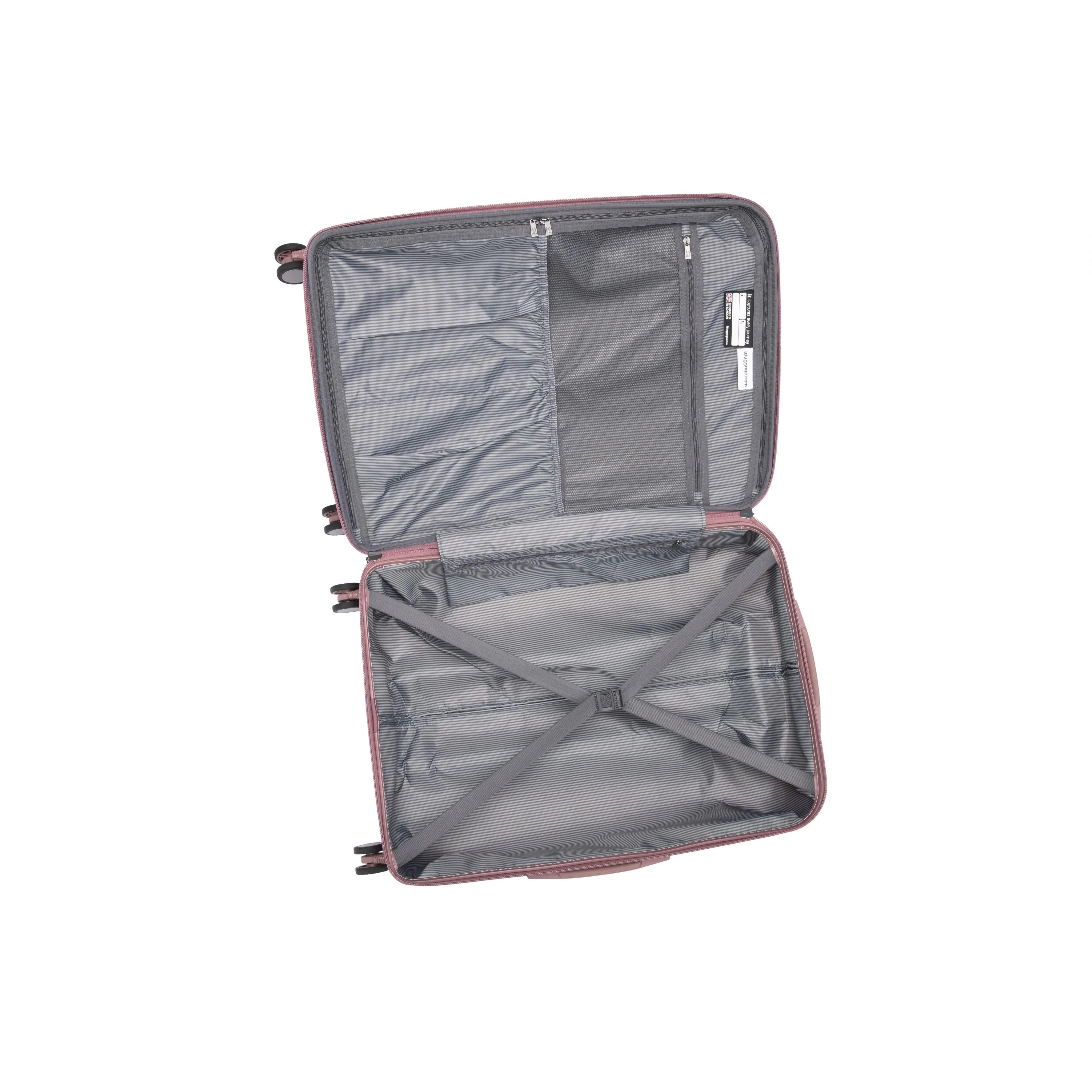 Prosperous 21" Hardside Carry-On 8 Wheel Expandable Spinner (Cameo Blush)