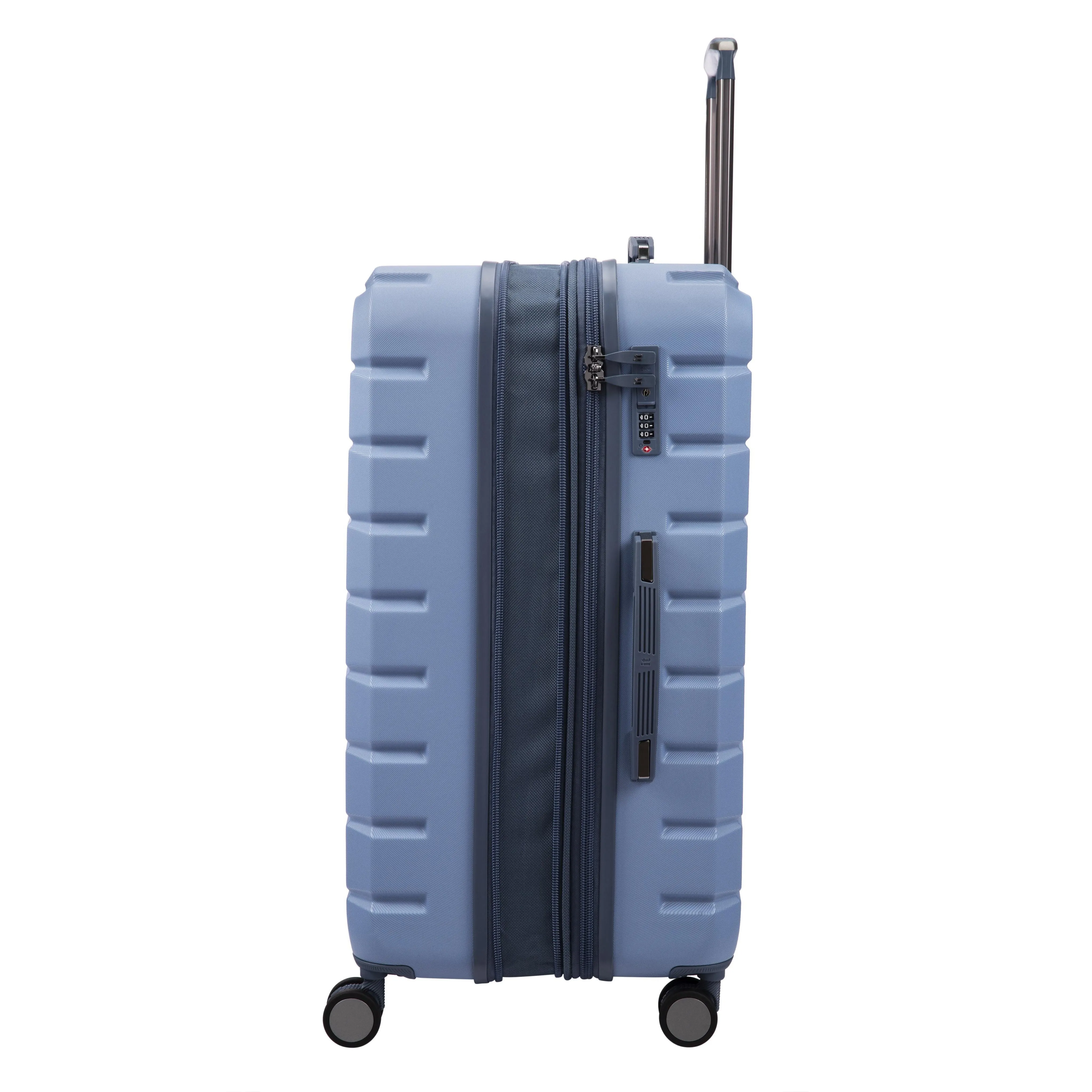Prosperous 3 Piece Hardside 8 Wheel Expandable Spinner Set (Faded Denim)