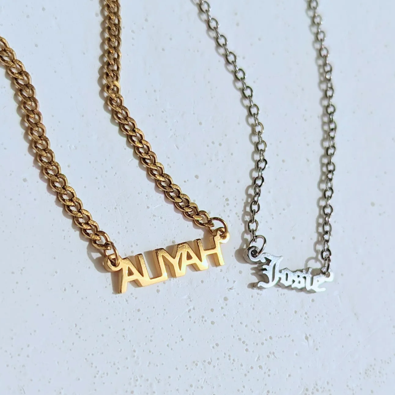 Silver Multi-Name Necklace