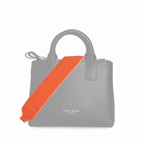 Stampato Leather Wide Strap - Orange