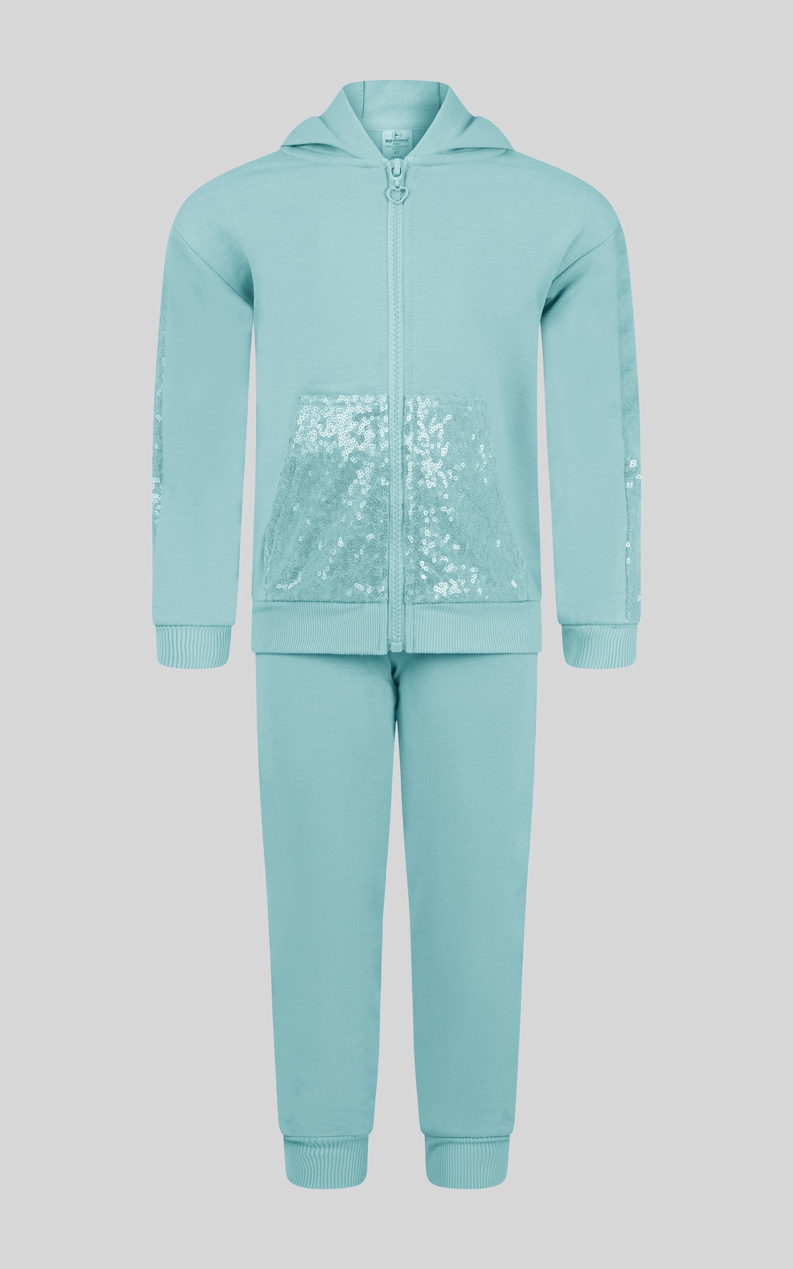 Toddler Girls 2 PC Brushed Terry Hoodie Jacket and Jogger