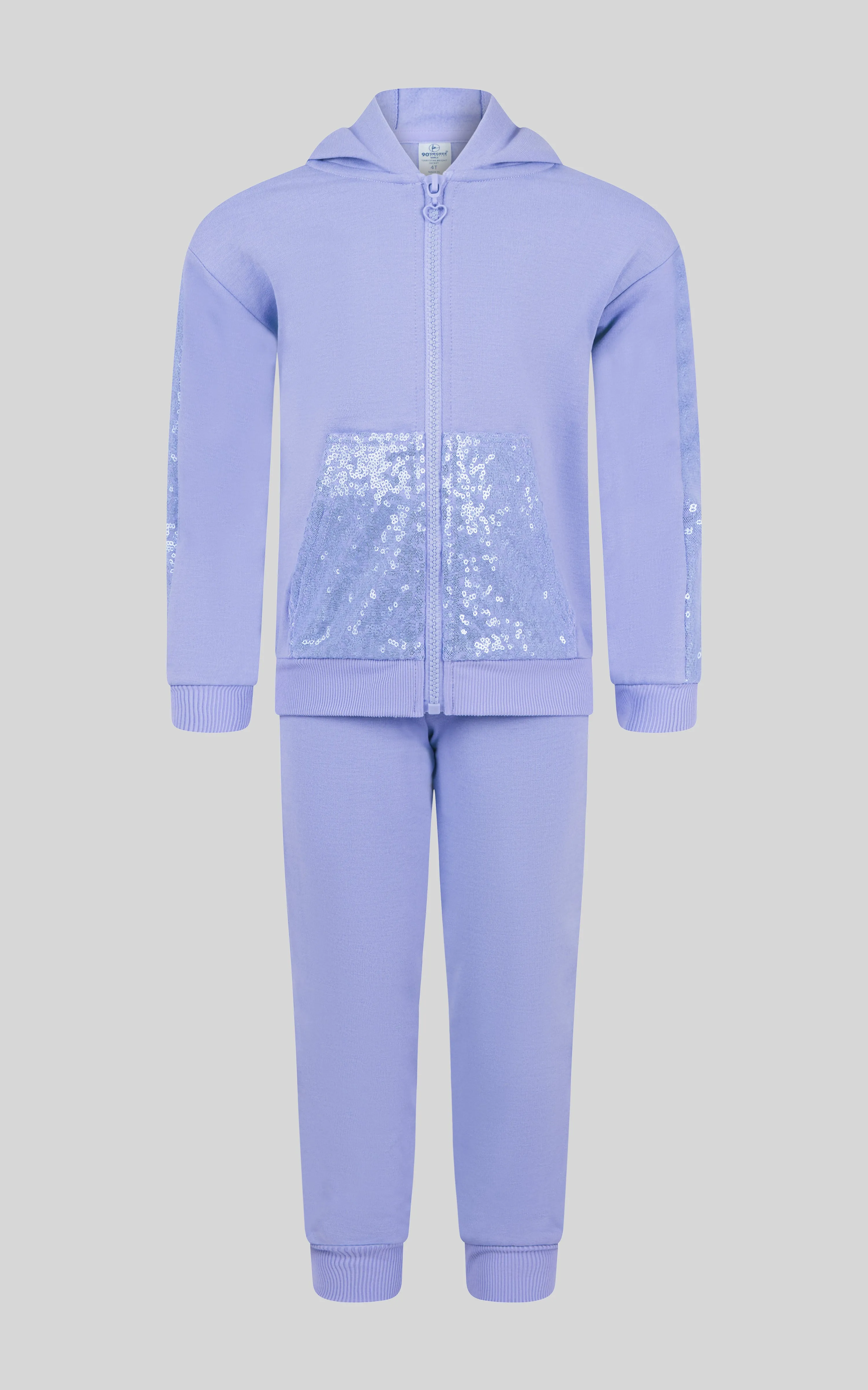 Toddler Girls 2 PC Brushed Terry Hoodie Jacket and Jogger